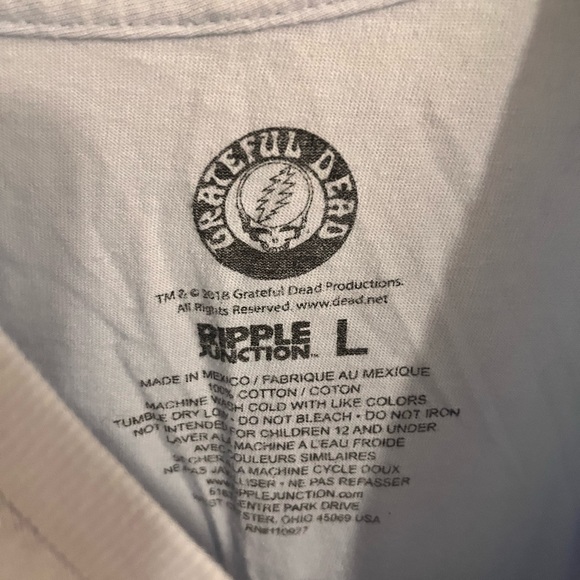 Ripple Junction Grateful Dead Iconic Symbol Graphic Print Classic T-Shirt. L. - Picture 3 of 6
